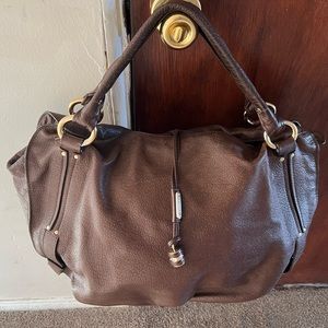 CÉLINE authentic leather slouch bag